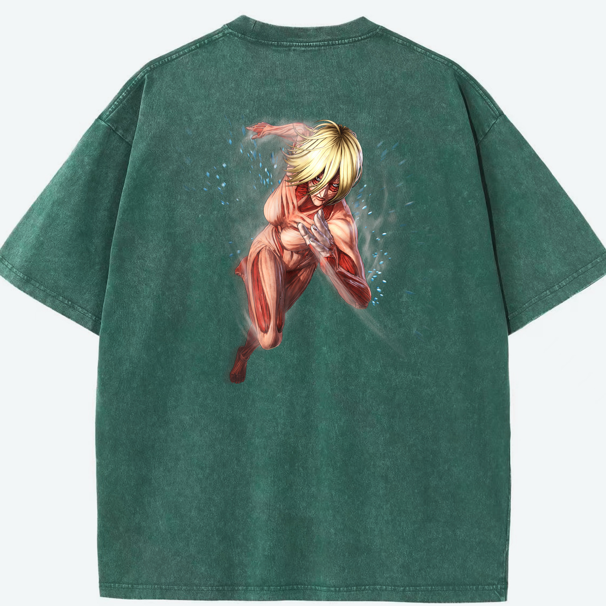 （画像用） 進撃の巨人 Attack on Titan 綿100% ヴィンテージ風 半袖Tシャツ（背面プリント）